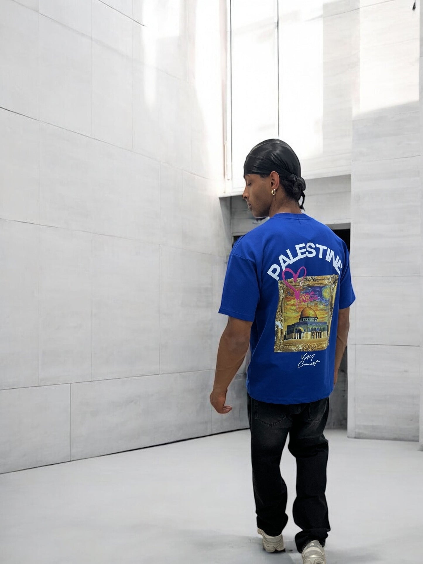 T-shirt "PALESTINE" bleu