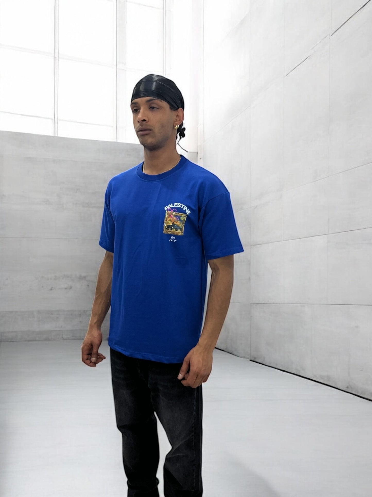 T-shirt "PALESTINE" bleu